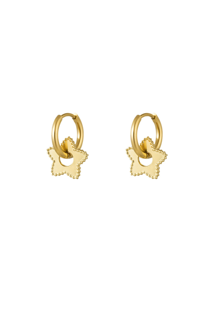 Flower Charm Hoops