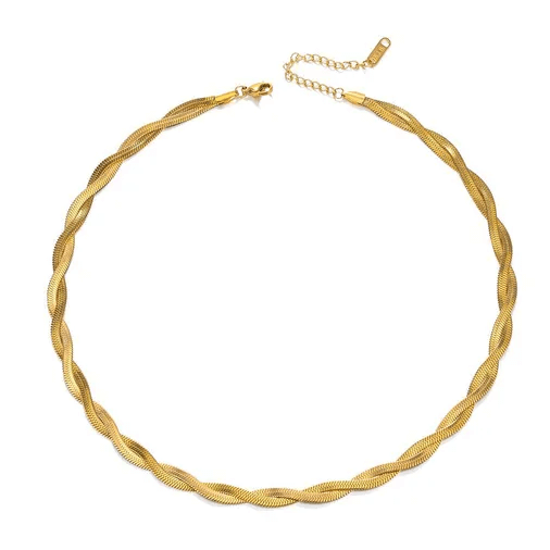 Double Snake Chain Necklace (Gold)
