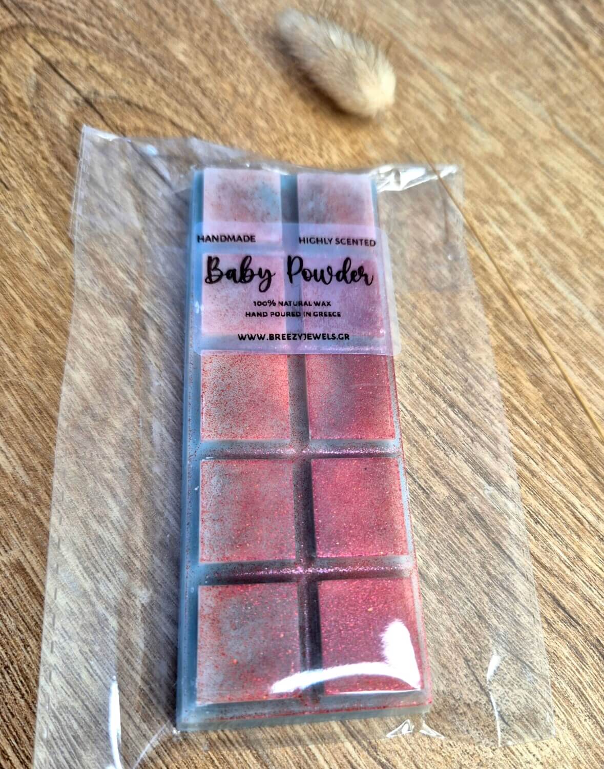 Φυτικά Wax Melts Baby Powder Snap Bar